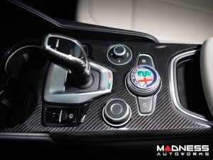 Alfa Romeo Giulia Shift Console Trim - Carbon Fiber - '20+ models - Feroce Carbon